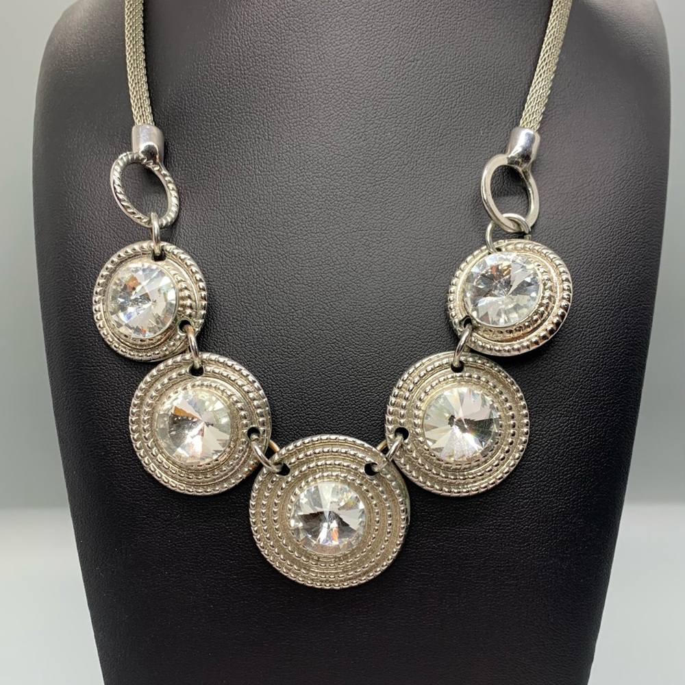 Women’s Rhinestone Necklace and Earring Set